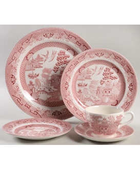 Churchill Pink Willow 18 Piece Dinner Set